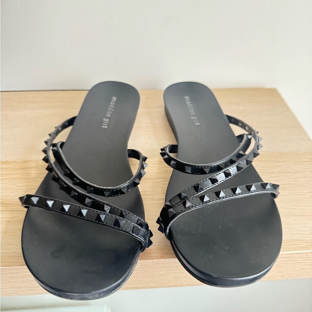 Black Studded Women's Sandals